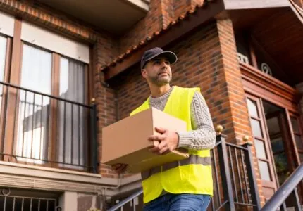 package delivery man for an online store delivery logistics company